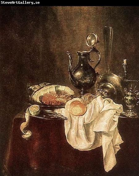 Willem Claesz. Heda Ham and Silverware